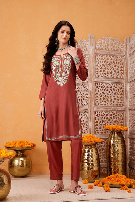 Humaira Orange Co-Ord Set For Women