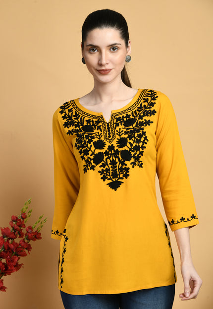 Mayra Aari Embroidered Short Kurti For Women