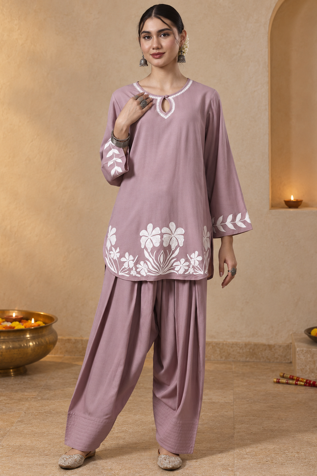 Jaira Lavendar Farshi Set