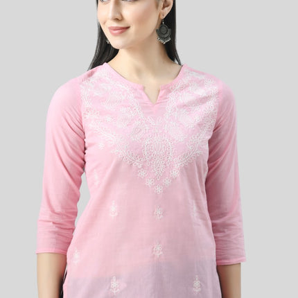 Chikan Short Kurti For Women