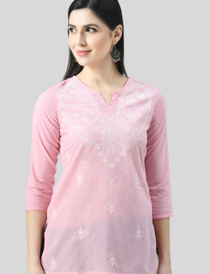 Chikan Short Kurti For Women