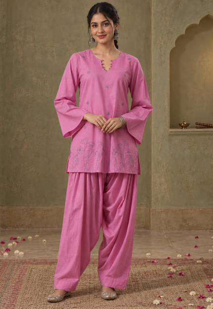Sitara Pink Farshi Set