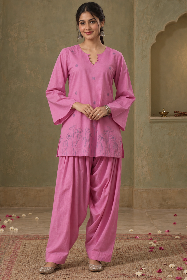 Sitara Pink Farshi Set