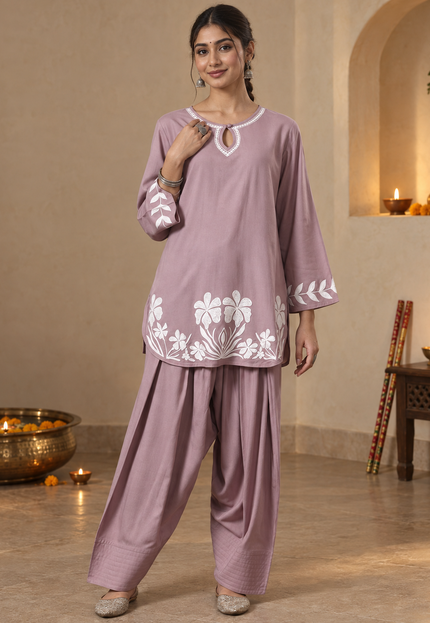 Jaira Lavendar Farshi Set