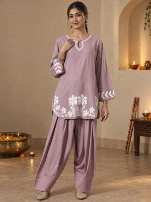 Jaira Lavendar Farshi Set