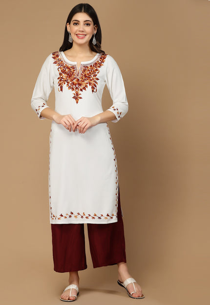 Off White Kerry Long Kurti For Women