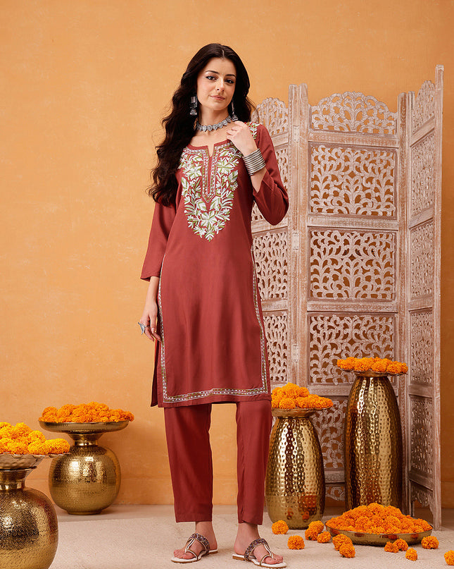 Humaira Orange Co-Ord Set For Women
