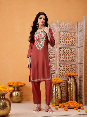 Humaira Orange Co-Ord Set For Women