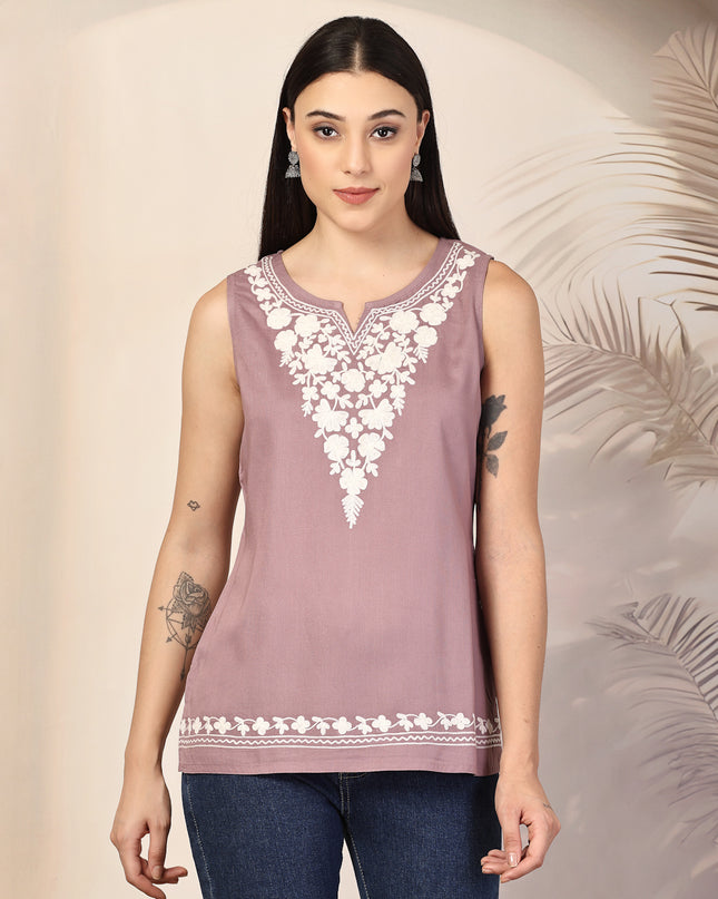 Ziana Sleeveless Short Kurti For Women