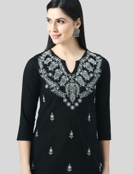 Chikan Short Kurti For Women