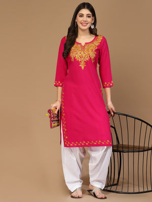 Zeenat Aari Pink Long Kurti For Women