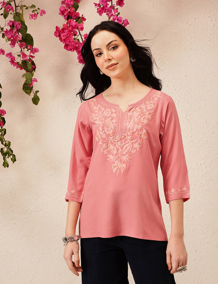 Qazmi Women's Kashmiri Aari Work Kurti