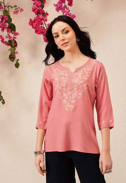 Qazmi Women's Kashmiri Aari Work Kurti