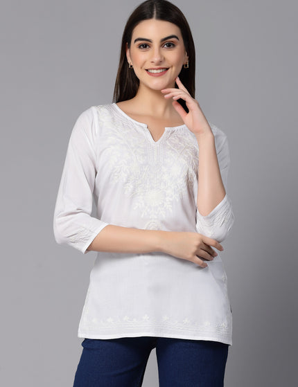 Zahra Self Aari Short Kurti For Women