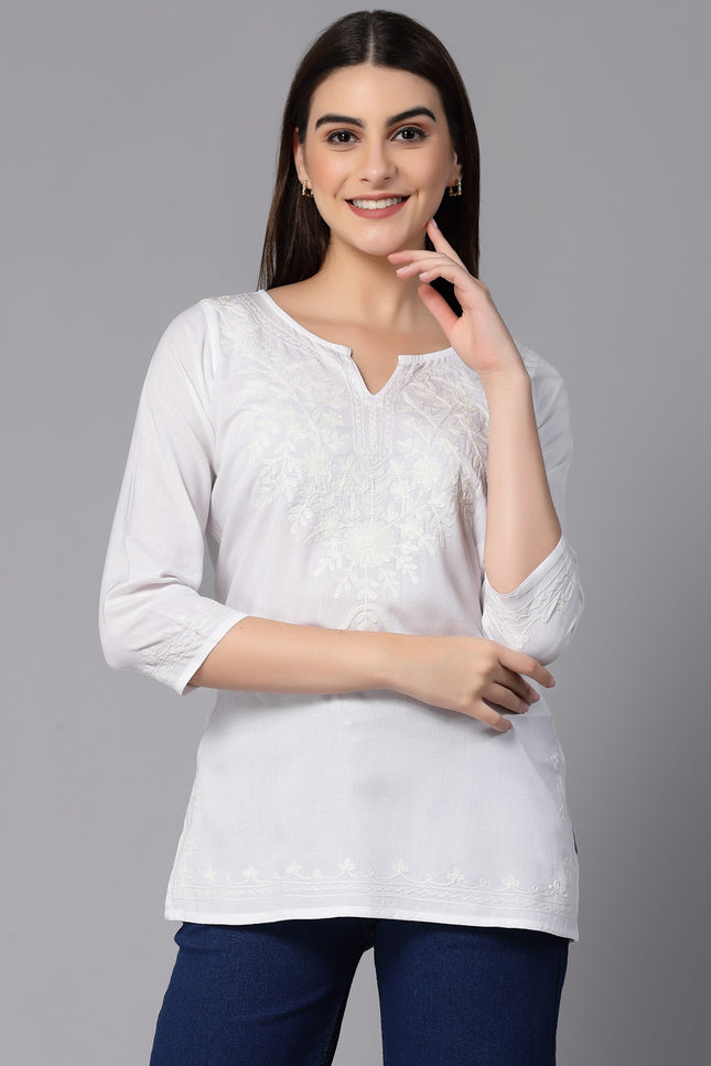 Zahra Self Aari Short Kurti For Women