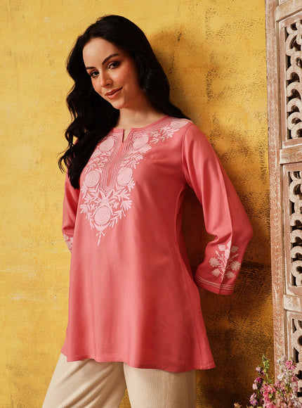 Qazmi Women's Kashmiri A-Line  Flared Kurti