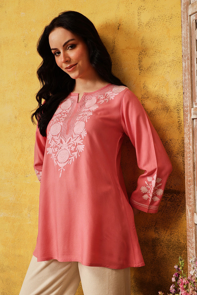 Qazmi Women's Kashmiri A-Line  Flared Kurti
