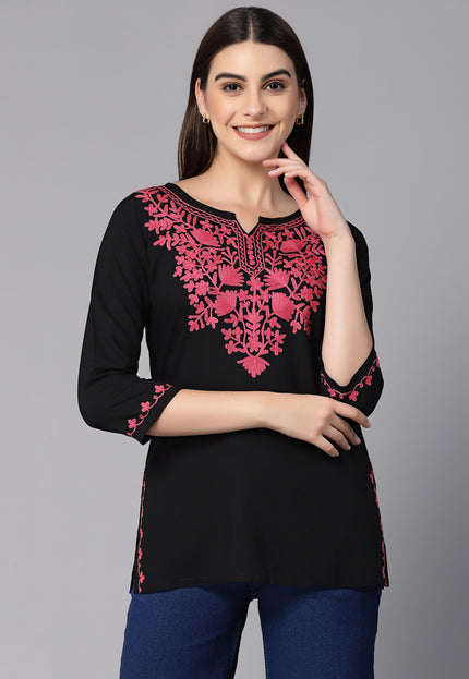Mayra Aari Embroidered Short Kurti For Women