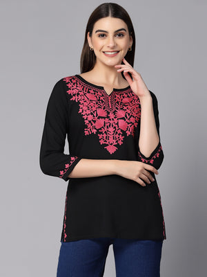 Mayra Aari Embroidered Short Kurti For Women