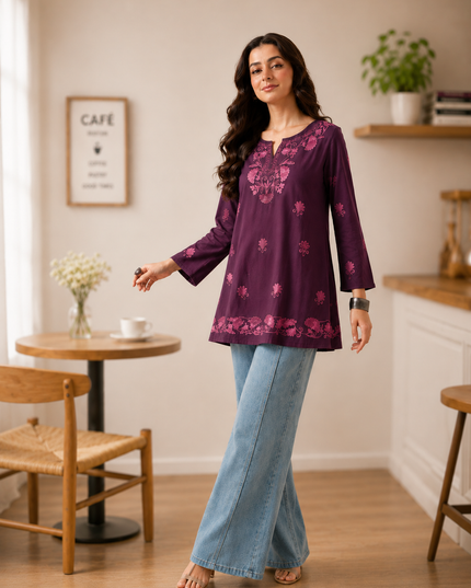 Zayesha A-line Short Kurti For Women