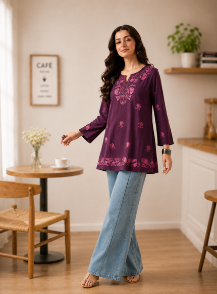Zayesha A-line Short Kurti For Women