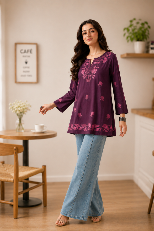 Zayesha A-line Short Kurti For Women