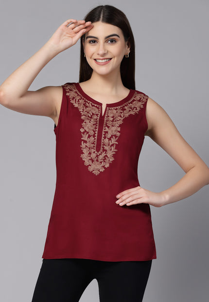 Amaira Sleeveless Short Kurti For Women