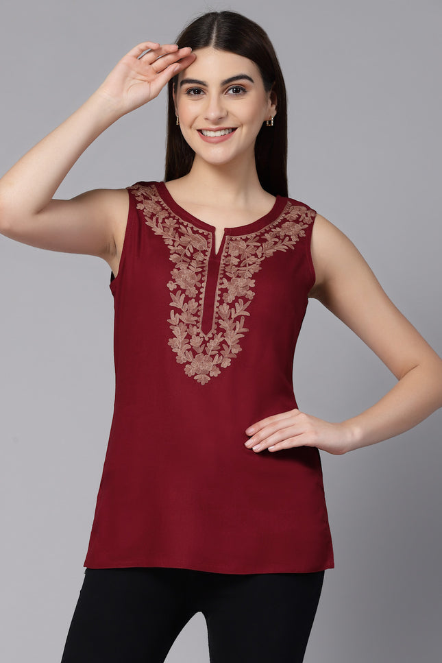 Amaira Sleeveless Short Kurti For Women