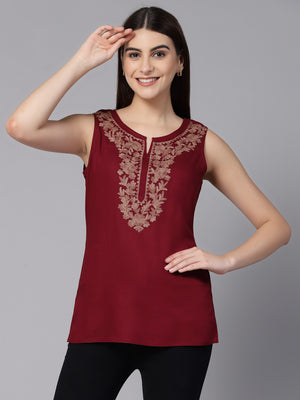 Amaira Sleeveless Short Kurti For Women