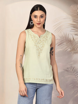 Ziana Sleeveless Short Kurti For Women