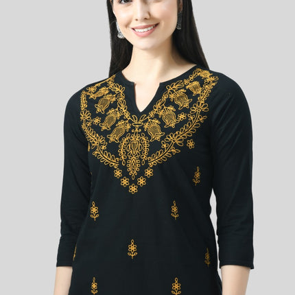 Chikan Short Kurti For Women