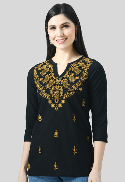 Chikan Short Kurti For Women