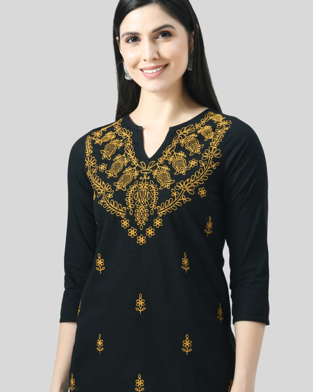 Chikan Short Kurti For Women