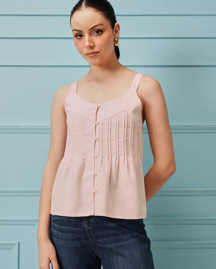 Qazmi Women's Cotton Linen Tank Top