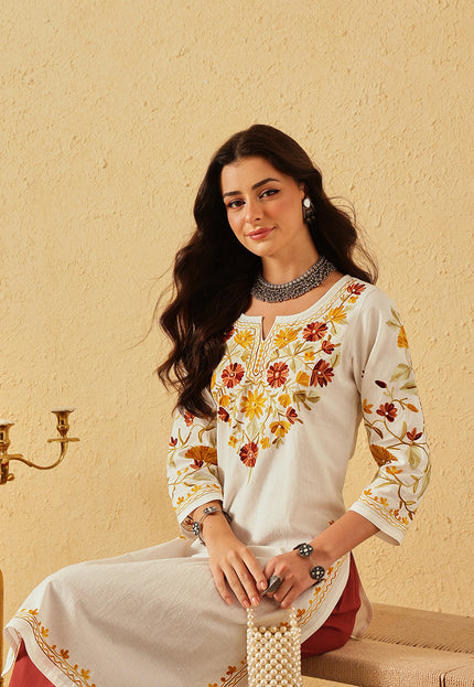 Mahnaz Aari Long Kurti For Women