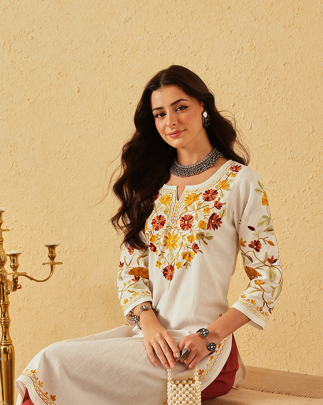 Mahnaz Aari Long Kurti For Women