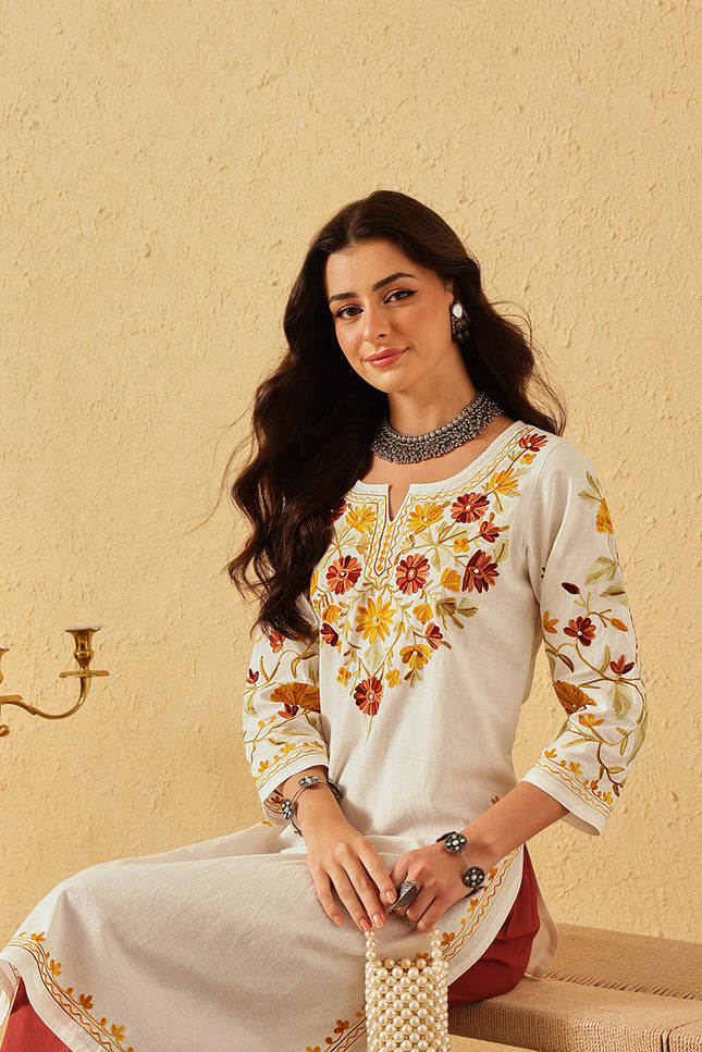 Mahnaz Aari Long Kurti For Women
