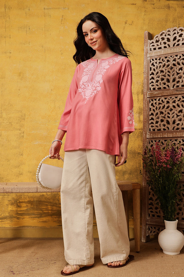 Qazmi Women's Kashmiri A-Line  Flared Kurti