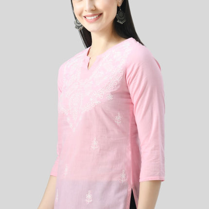 Chikan Short Kurti For Women