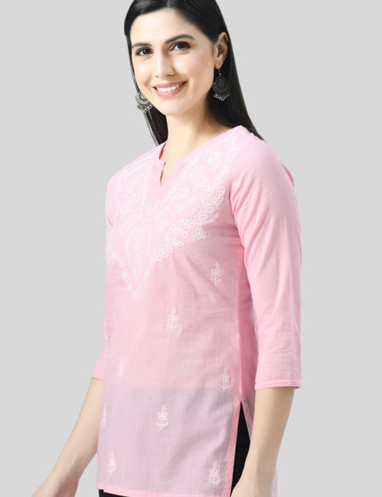 Chikan Short Kurti For Women