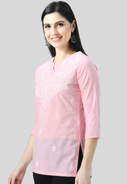 Chikan Short Kurti For Women