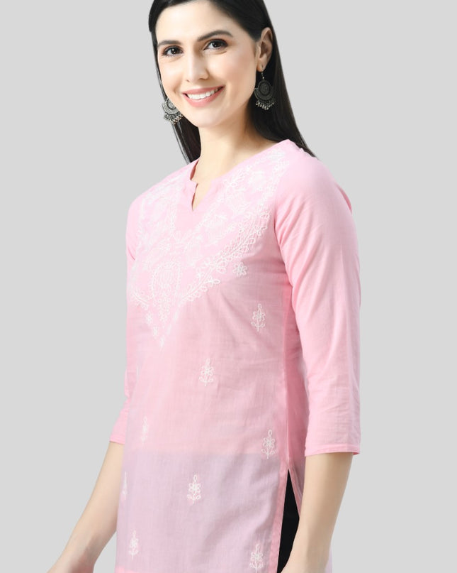 Chikan Short Kurti For Women