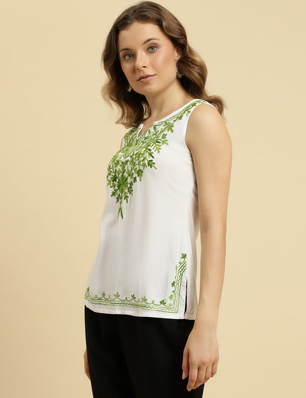Aari Sleeveless Short Kurti For Women