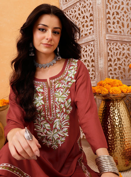 Humaira Orange Co-Ord Set For Women