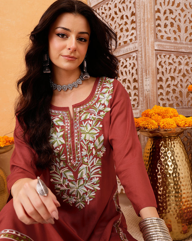 Humaira Orange Co-Ord Set For Women