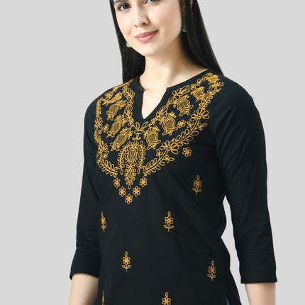 Chikan Short Kurti For Women