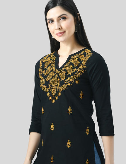 Chikan Short Kurti For Women