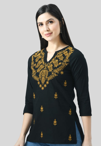 Chikan Short Kurti For Women