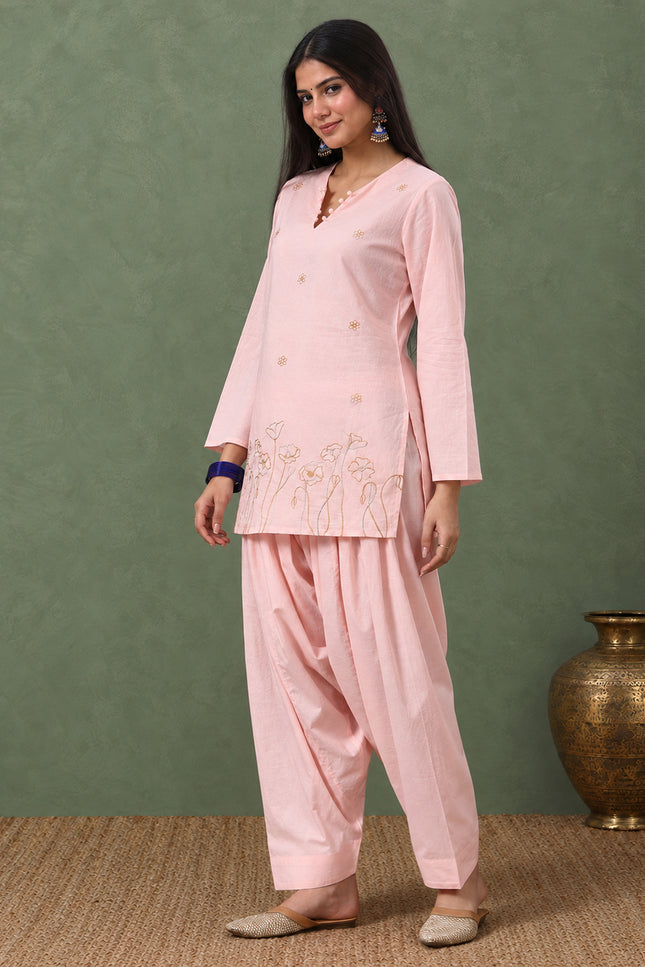 Sitara Peach Farshi Set
