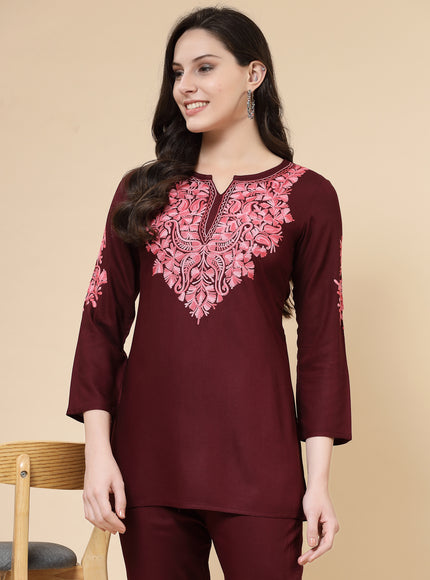 Ayesha Wine Co-Ord Set